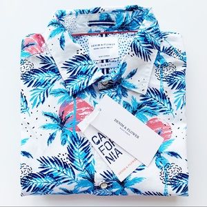 Denim & Flower | Blue Palm Print Collage